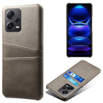 For Xiaomi Redmi Note 12 Pro+ 5G Phone Back Cover PC+PU Leather Phone Case with Dual Card Slots