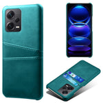 For Xiaomi Redmi Note 12 Pro+ 5G Phone Back Cover PC+PU Leather Phone Case with Dual Card Slots