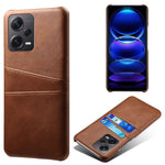 Xiaomi Redmi Note 12 Pro+ 5G mobil bakstycke PC+PU-läder mobilskal med dubbla kortplatser