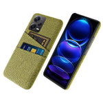 Xiaomi Redmi Note 12 Pro+ 5G Tygtextur mobil Baksida Slim-Fit Mobilmobilskyddsskal med 2 Kortplatser