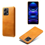 For Xiaomi Redmi Note 12 Pro+ 5G Calf Textured Phone Cover Anti-scratch PU Leather Coated PC Mobile Phone Case
