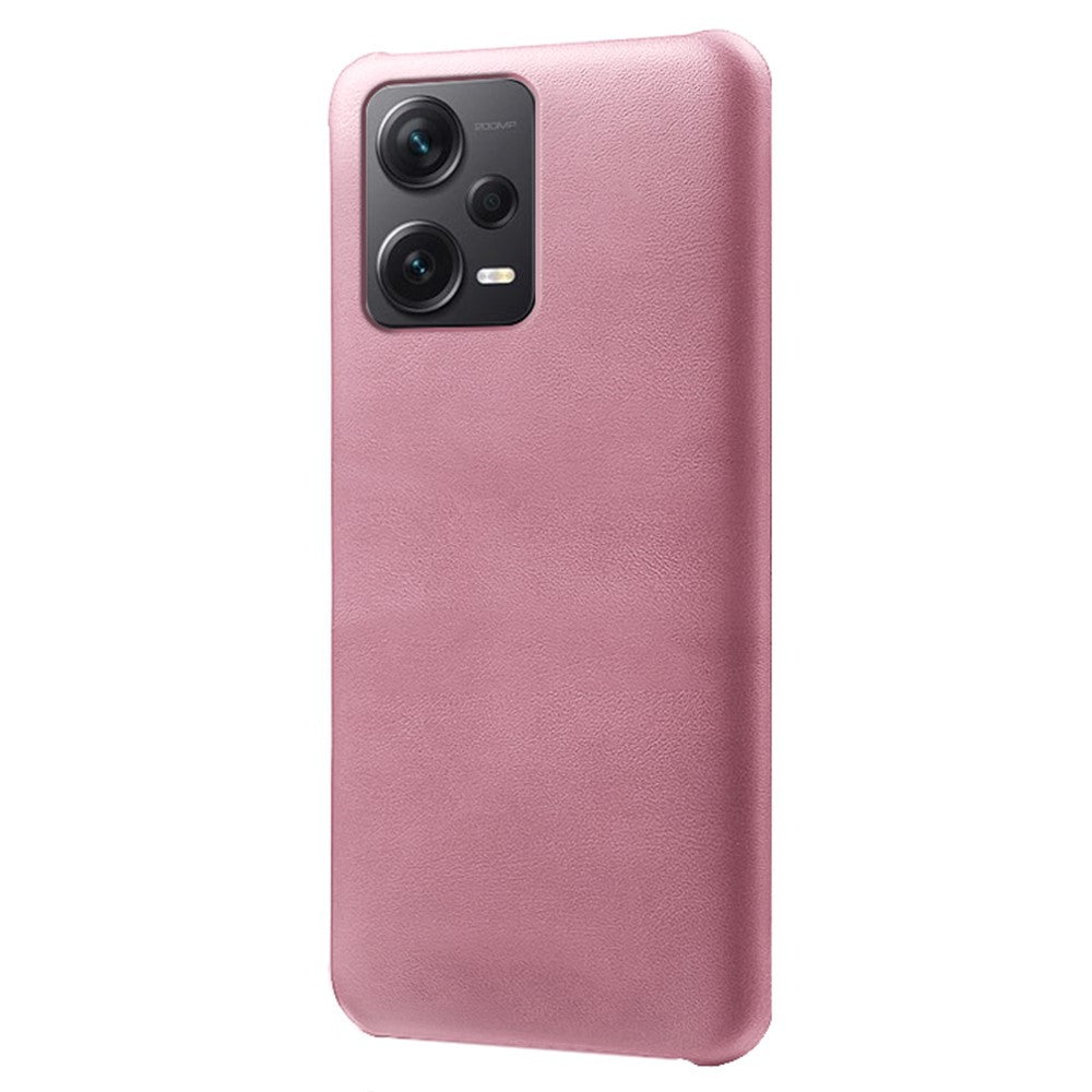 For Xiaomi Redmi Note 12 Pro+ 5G Calf Textured Phone Cover Anti-scratch PU Leather Coated PC Mobile Phone Case