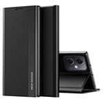 Xiaomi Poco X5 Pro 5G / Redmi Note 12 Pro Speed 5G / Note 12 Pro 5G PU-läder stativmobilskal galvaniserat smartphone-skydd