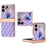 For Oppo Find N2 Flip 5G PU Leather Coated PC Anti-drop Phone Case Magnetic Hinge Cover with Small Screen Protector