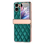 For Oppo Find N2 Flip 5G PU Leather Coated PC Anti-drop Phone Case Magnetic Hinge Cover with Small Screen Protector