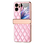 For Oppo Find N2 Flip 5G PU Leather Coated PC Anti-drop Phone Case Magnetic Hinge Cover with Small Screen Protector
