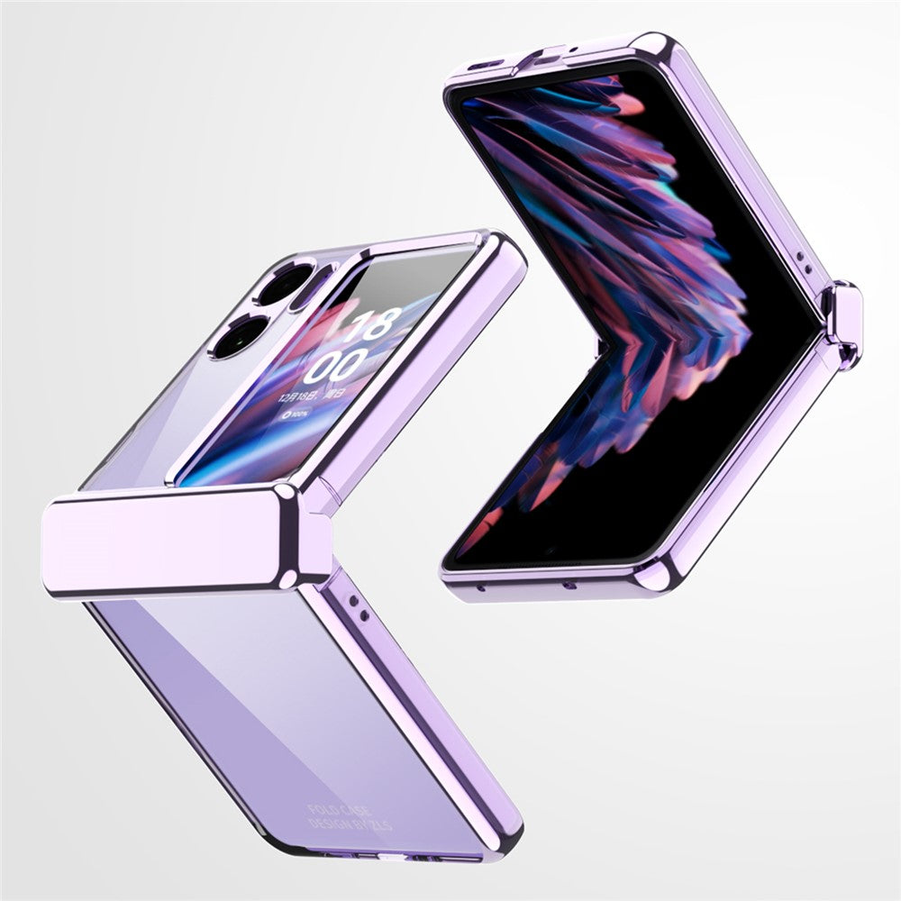 For Oppo Find N2 Flip 5G Hard PC Phone Case Magnetic Hinge Protective Cover with Small Screen Protector