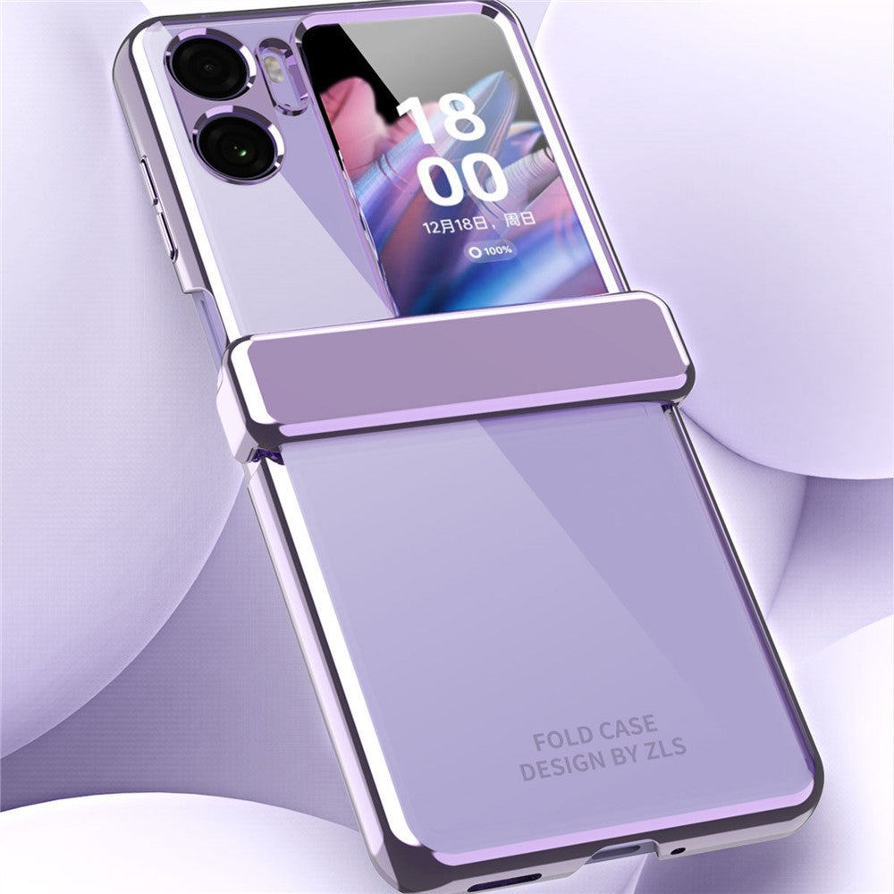 For Oppo Find N2 Flip 5G Hard PC Phone Case Magnetic Hinge Protective Cover with Small Screen Protector