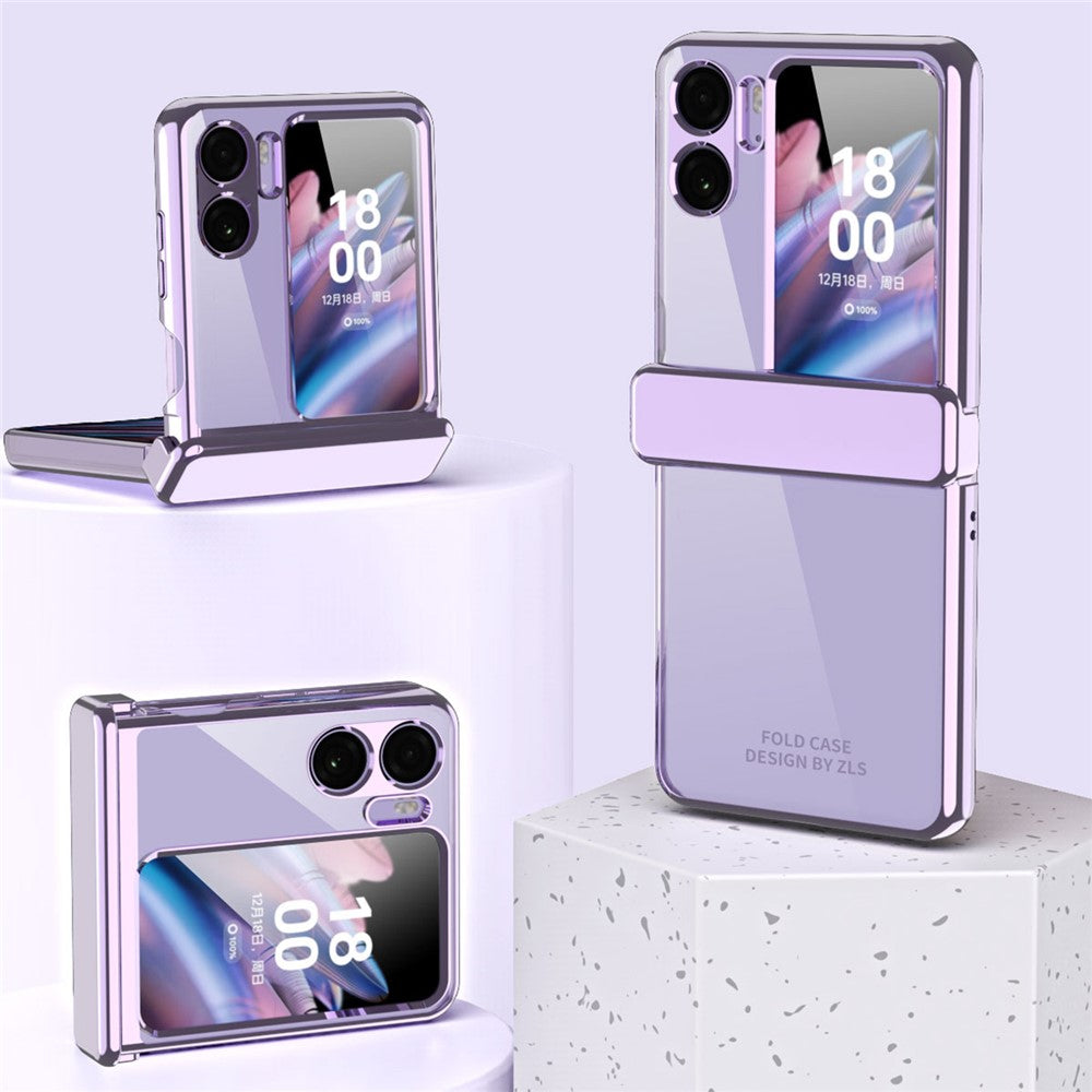 For Oppo Find N2 Flip 5G Hard PC Phone Case Magnetic Hinge Protective Cover with Small Screen Protector
