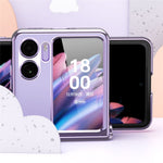 For Oppo Find N2 Flip 5G Hard PC Phone Case Magnetic Hinge Protective Cover with Small Screen Protector