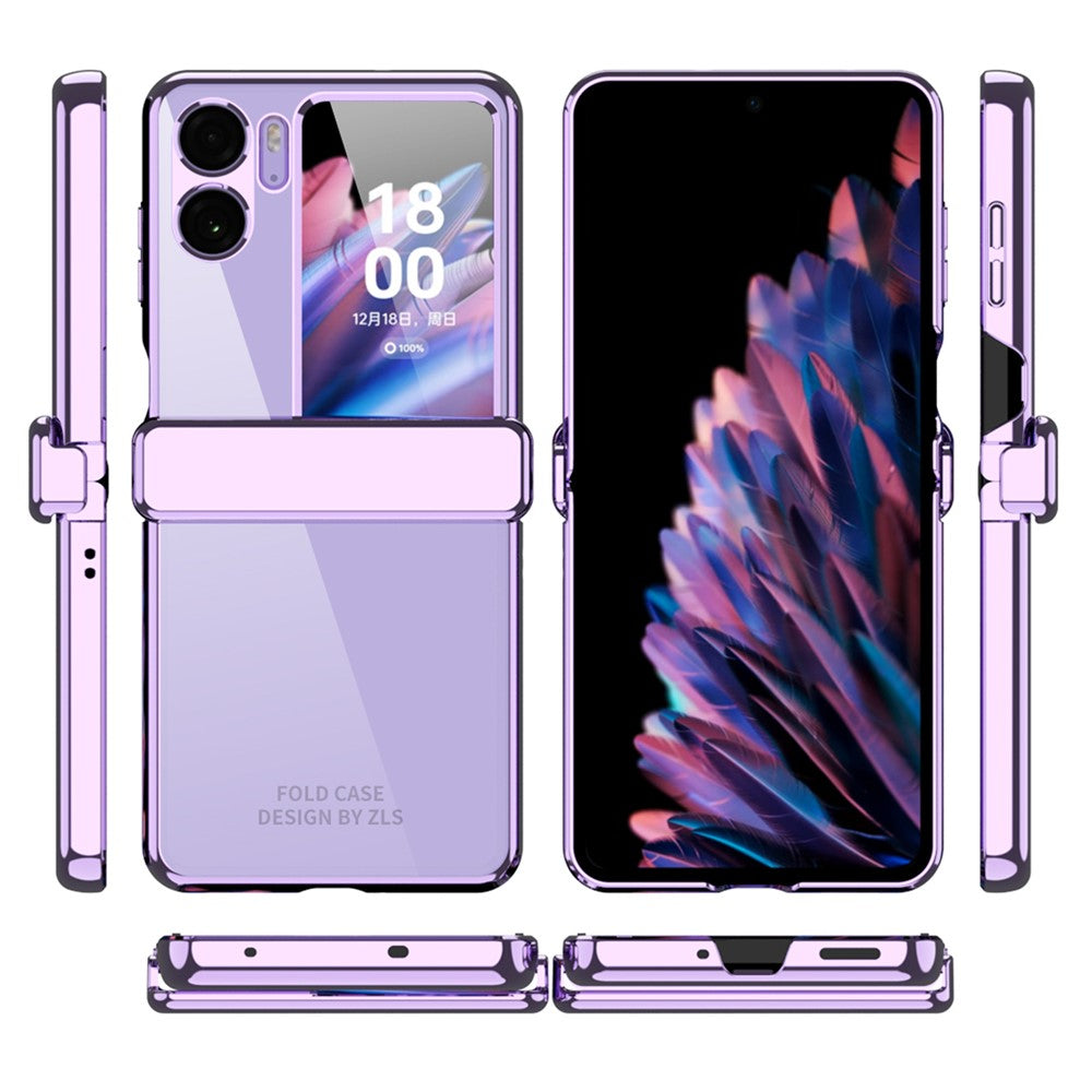 For Oppo Find N2 Flip 5G Hard PC Phone Case Magnetic Hinge Protective Cover with Small Screen Protector