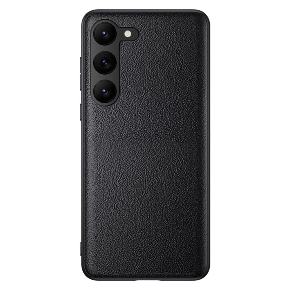 Samsung Galaxy S23+ Stötsäkert PU-läder+TPU+PC Mobilskal Anti-fingeravtrycksskal