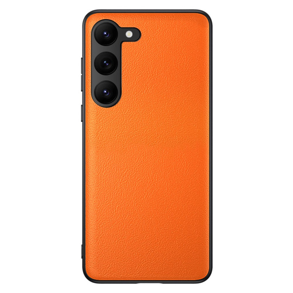 Samsung Galaxy S23+ Stötsäkert PU-läder+TPU+PC Mobilskal Anti-fingeravtrycksskal