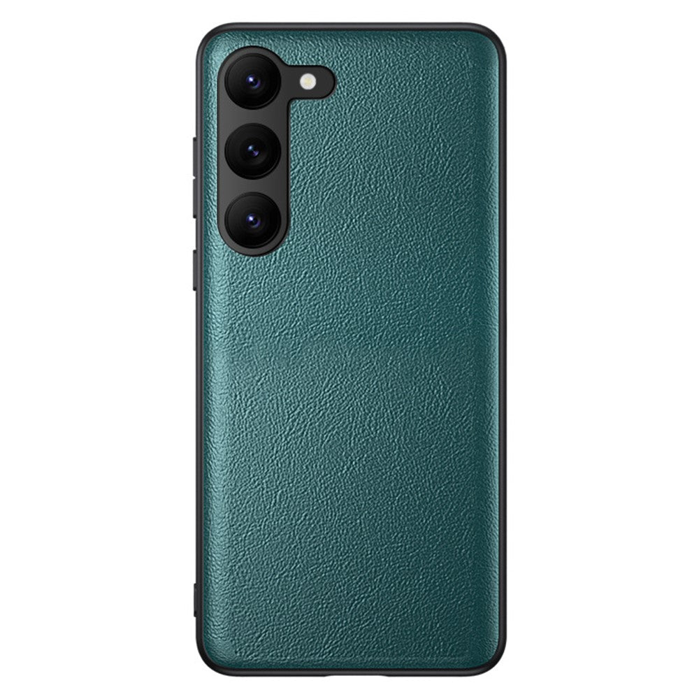 Samsung Galaxy S23+ Stötsäkert PU-läder+TPU+PC Mobilskal Anti-fingeravtrycksskal
