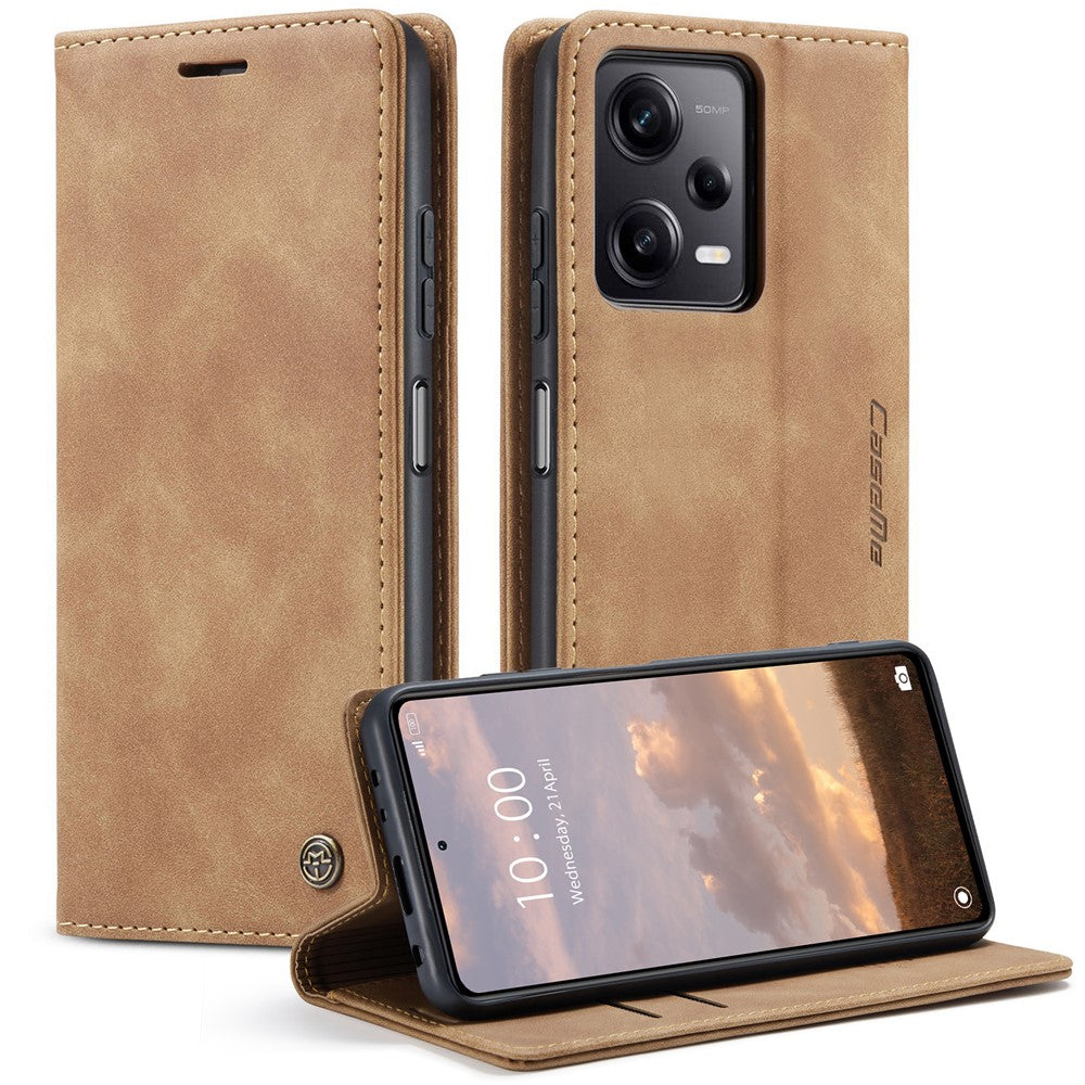 CASEME 013 Series Phone Case for Xiaomi Redmi Note 12 Pro 5G  / Note 12 Pro Speed 5G / Poco X5 Pro 5G Anti-scratch PU Leather Case Wallet Stand Cover