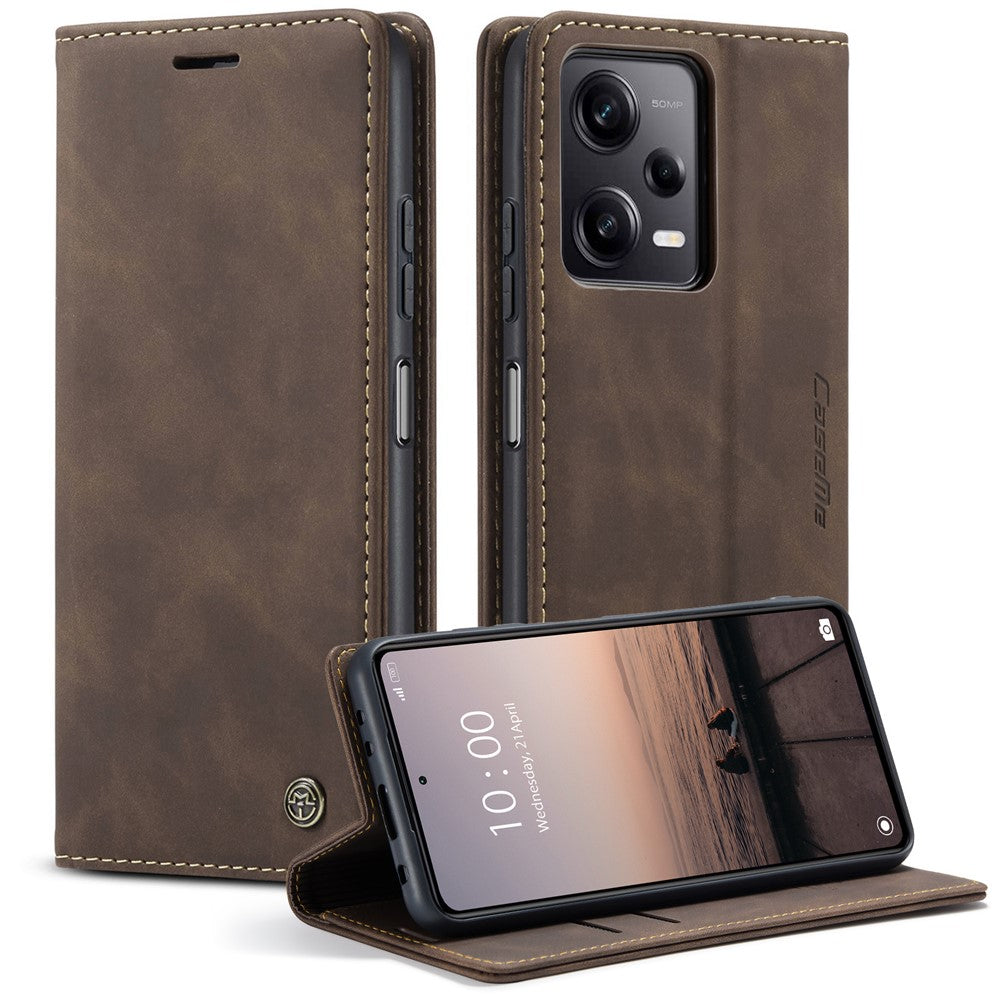 CASEME 013 Series Phone Case for Xiaomi Redmi Note 12 Pro 5G  / Note 12 Pro Speed 5G / Poco X5 Pro 5G Anti-scratch PU Leather Case Wallet Stand Cover