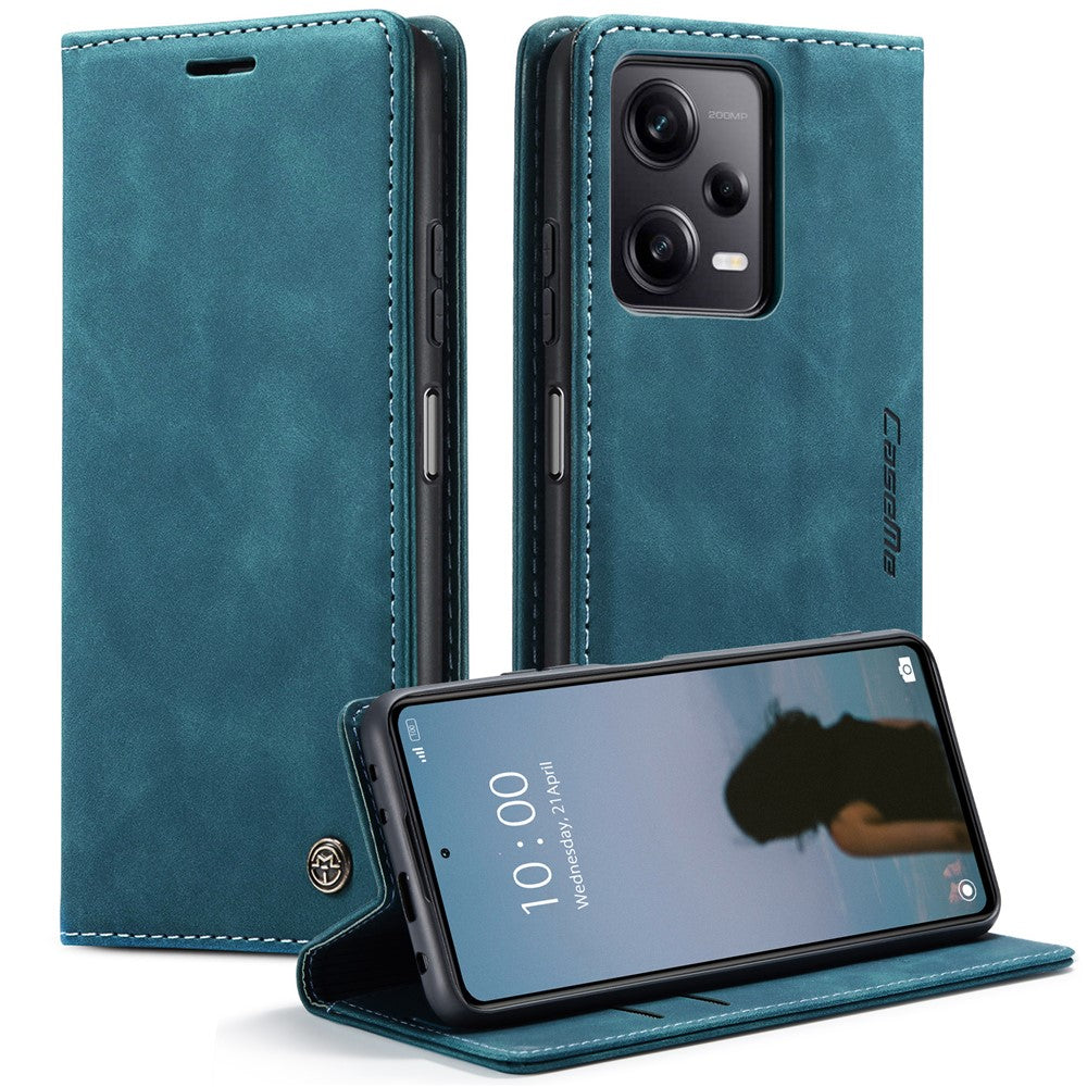 CASEME 013 Series Phone Shell for Xiaomi Redmi Note 12 Pro+ 5G PU Leather Case Wallet Stand Cover