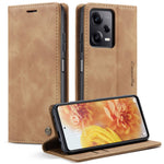 CASEME 013 Series Phone Shell for Xiaomi Redmi Note 12 Pro+ 5G PU Leather Case Wallet Stand Cover