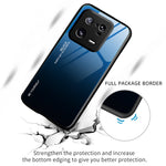 For Xiaomi 13 5G Gradient Color Tempered Glass Phone Case PC + TPU Fall Prevention Protective Cover