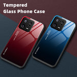 For Xiaomi 13 5G Gradient Color Tempered Glass Phone Case PC + TPU Fall Prevention Protective Cover