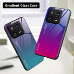 For Xiaomi 13 5G Gradient Color Tempered Glass Phone Case PC + TPU Fall Prevention Protective Cover