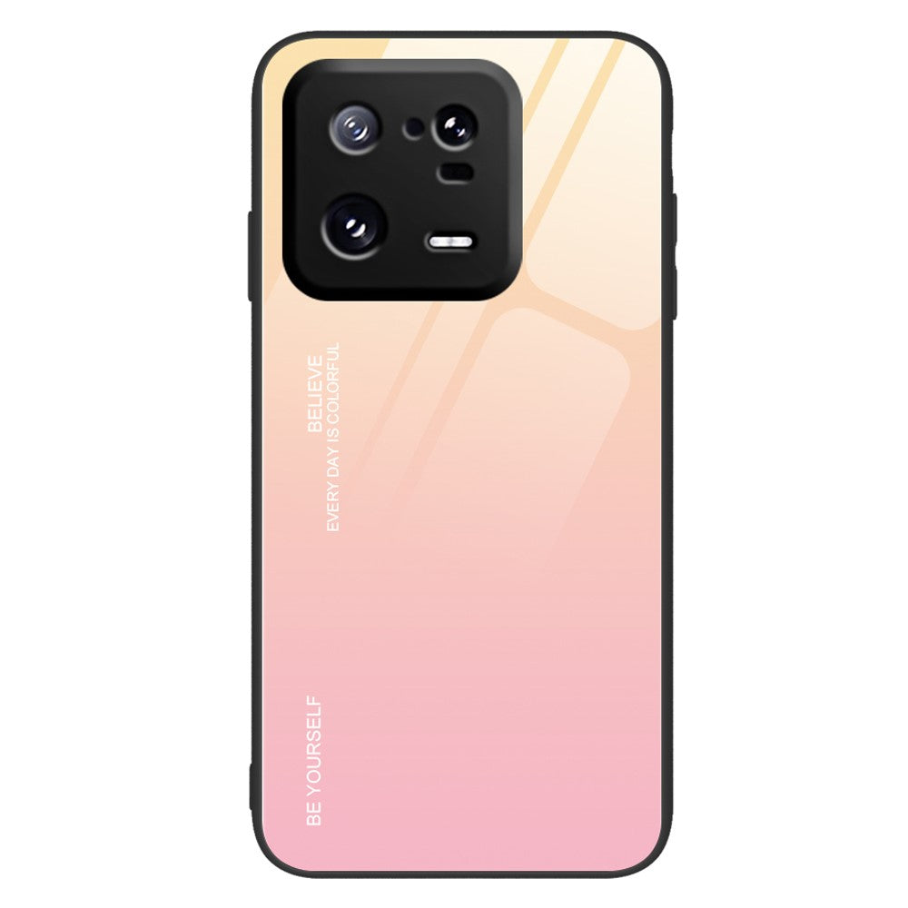For Xiaomi 13 5G Gradient Color Tempered Glass Phone Case PC + TPU Fall Prevention Protective Cover