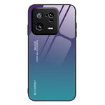 Xiaomi 13 Pro 5G Gradient Color Phone Case Härdat Glas + PC Baksida TPU Stötfångare Design Reptåligt Phone Cover