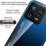 For Xiaomi 13 Pro 5G Gradient Color Phone Case Tempered Glass + PC Back TPU Bumper Design Anti-Scratch Phone Cover