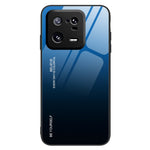 Xiaomi 13 Pro 5G Gradient Color Phone Case Härdat Glas + PC Baksida TPU Stötfångare Design Reptåligt Phone Cover