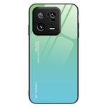 Xiaomi 13 Pro 5G Gradient Color Phone Case Härdat Glas + PC Baksida TPU Stötfångare Design Reptåligt Phone Cover