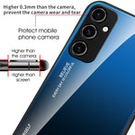 Telefoncover med gradientfarve til Samsung Galaxy A54 5G, hærdet glas + PC + TPU skridsikkert telefoncover