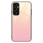 Telefoncover med gradientfarve til Samsung Galaxy A54 5G, hærdet glas + PC + TPU skridsikkert telefoncover