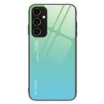 Telefoncover med gradientfarve til Samsung Galaxy A54 5G, hærdet glas + PC + TPU skridsikkert telefoncover
