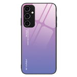 Telefoncover med gradientfarve til Samsung Galaxy A54 5G, hærdet glas + PC + TPU skridsikkert telefoncover