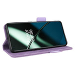 For OnePlus 11 5G Flip Cell Phone Cover Hardware Decor PU Leather Wallet Phone Case with Phone Stand Function