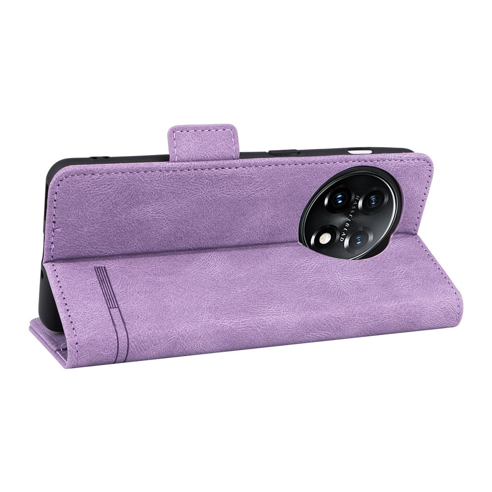 For OnePlus 11 5G Flip Cell Phone Cover Hardware Decor PU Leather Wallet Phone Case with Phone Stand Function