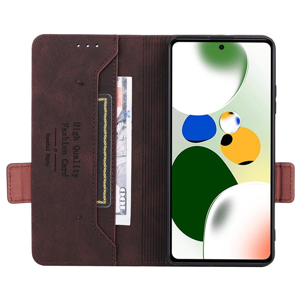 Xiaomi Redmi Note 12 Pro Speed 5G / Poco X5 Pro 5G / Redmi Note 12 Pro 5G Läderplånboksfodral med stativ, fällbart skydd, mobilmobilfodral