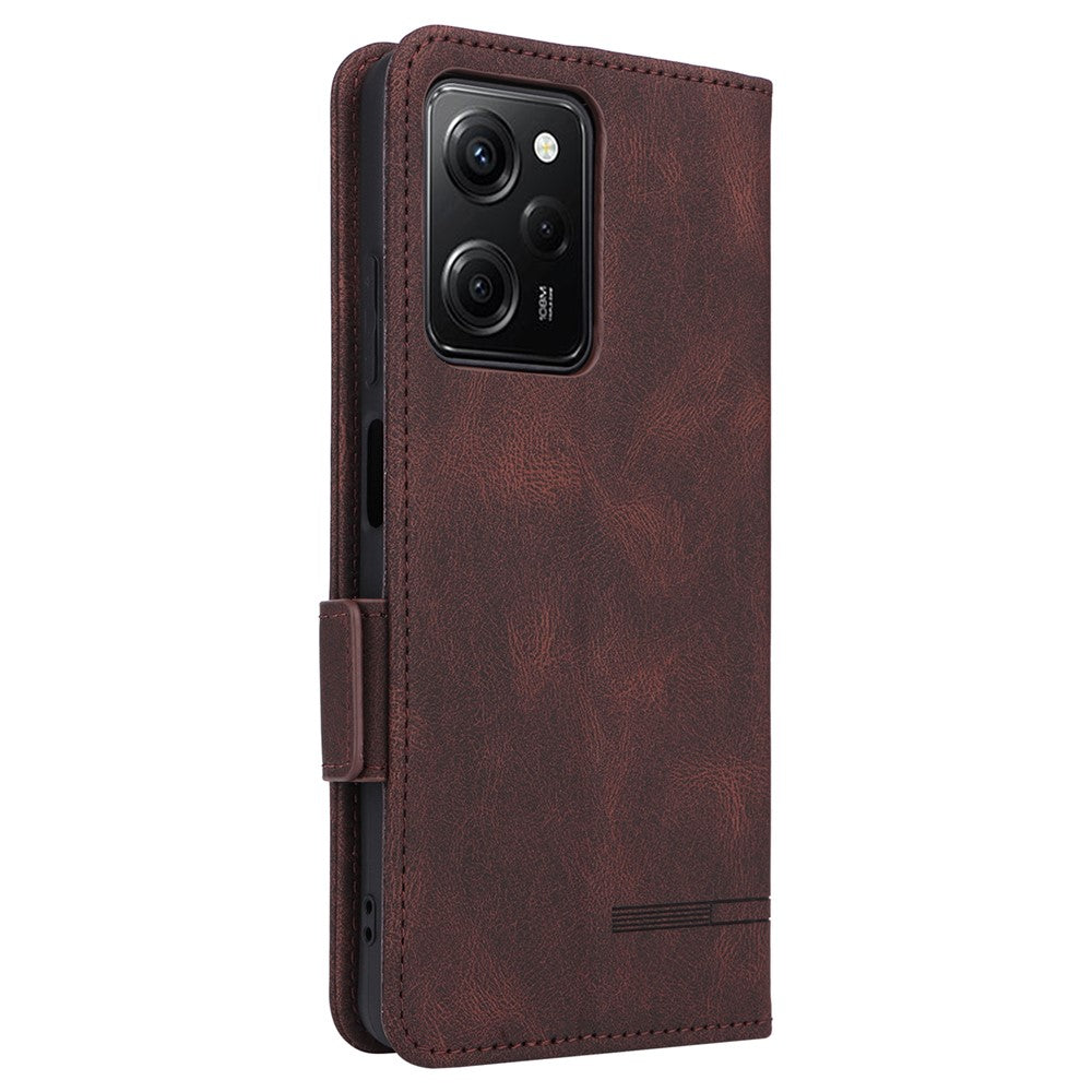Xiaomi Redmi Note 12 Pro Speed 5G / Poco X5 Pro 5G / Redmi Note 12 Pro 5G Läderplånboksfodral med stativ, fällbart skydd, mobilmobilfodral