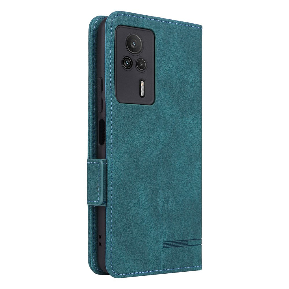 For Xiaomi Redmi K60E 5G PU Leather Wallet Phone Case Hardware Decor Stand Flip Cell Phone Cover