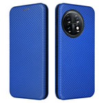 For OnePlus 11 5G PU Leather Stand Card Slots Case Carbon Fiber Texture Magnetic Auto-absorbed Folio Phone Cover