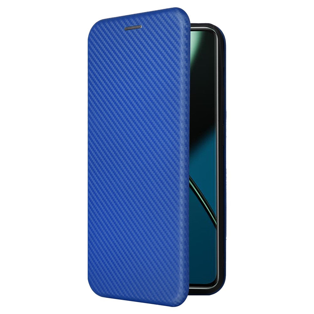 OnePlus 11 5G PU-läder stativ korthållare kolfibertextur magnetisk självabsorberande folio-mobilskal