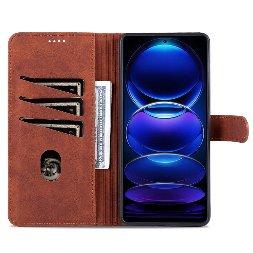 AZNS For Xiaomi Redmi Note 12 Pro 5G / Note 12 Pro Speed 5G / Poco X5 Pro 5G Phone Case PU Leather Wallet Stand Flip Folio Protective Cover