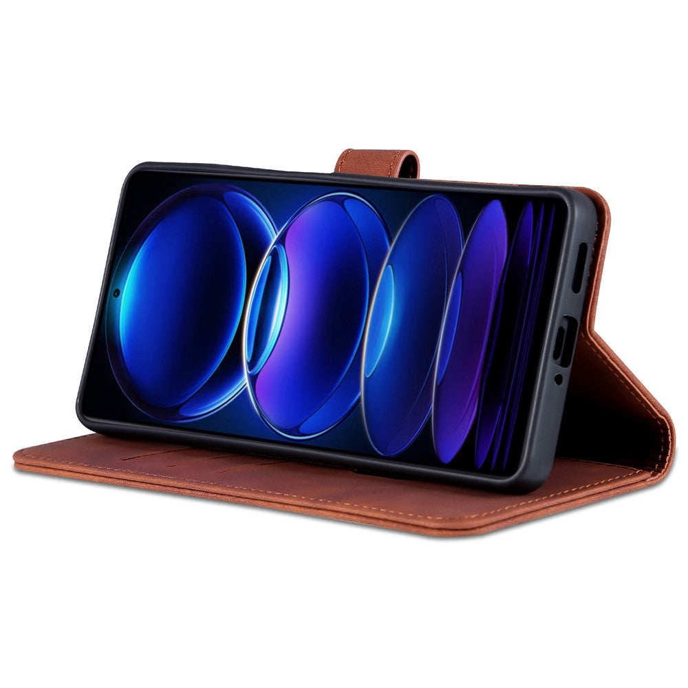 AZNS For Xiaomi Redmi Note 12 Pro 5G / Note 12 Pro Speed 5G / Poco X5 Pro 5G Phone Case PU Leather Wallet Stand Flip Folio Protective Cover