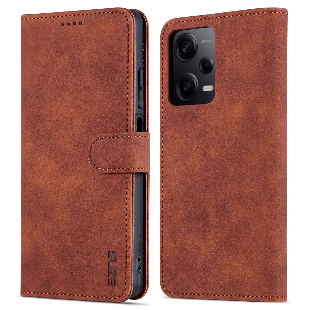 AZNS For Xiaomi Redmi Note 12 Pro+ 5G / Note 12 Explorer 5G (Discovery edition) PU Leather Phone Case Wallet Stand Magnetic Flip Phone Cover