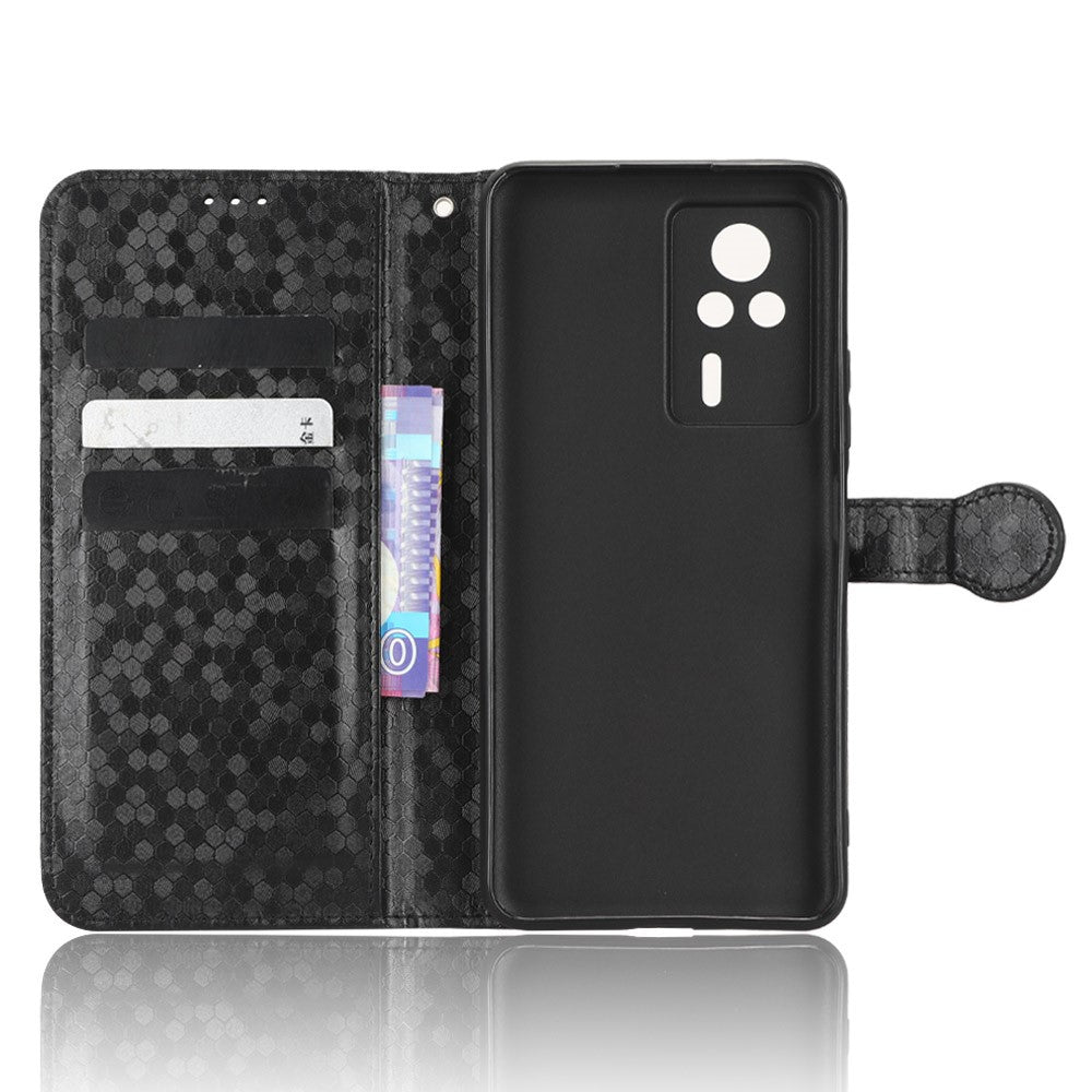 Anti-drop Leather Phone Cover For Xiaomi Redmi K60E 5G , Dot Pattern Imprinted Wallet Stand Protective Phone Case