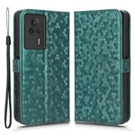 Anti-drop Leather Phone Cover For Xiaomi Redmi K60E 5G , Dot Pattern Imprinted Wallet Stand Protective Phone Case
