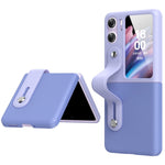 For Oppo Find N2 Flip 5G PU Leather Coated PC Phone Case Hand Strap Kickstand Anti-Drop Cover