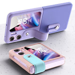For Oppo Find N2 Flip 5G PU Leather Coated PC Phone Case Hand Strap Kickstand Anti-Drop Cover