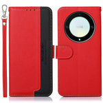 KHAZNEH For Honor X9a 5G/X40 5G/Magic5 Lite 5G RFID Blocking Stand Wallet Cover Anti-Scratch Litchi Texture Leather Phone Case