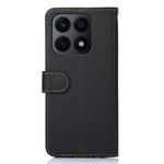 KHAZNEH For Honor X8a 4G Læder Telefoncover RFID-blokerende Anti-ridse Litchi-tekstur Standpung Beskyttende Telefonetui